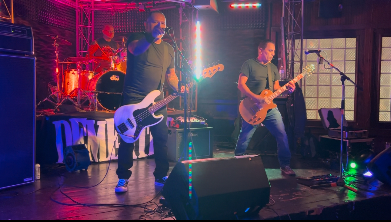 Dementers live at Fuel Bar in San Antonio, 2025, red and blue stage lights