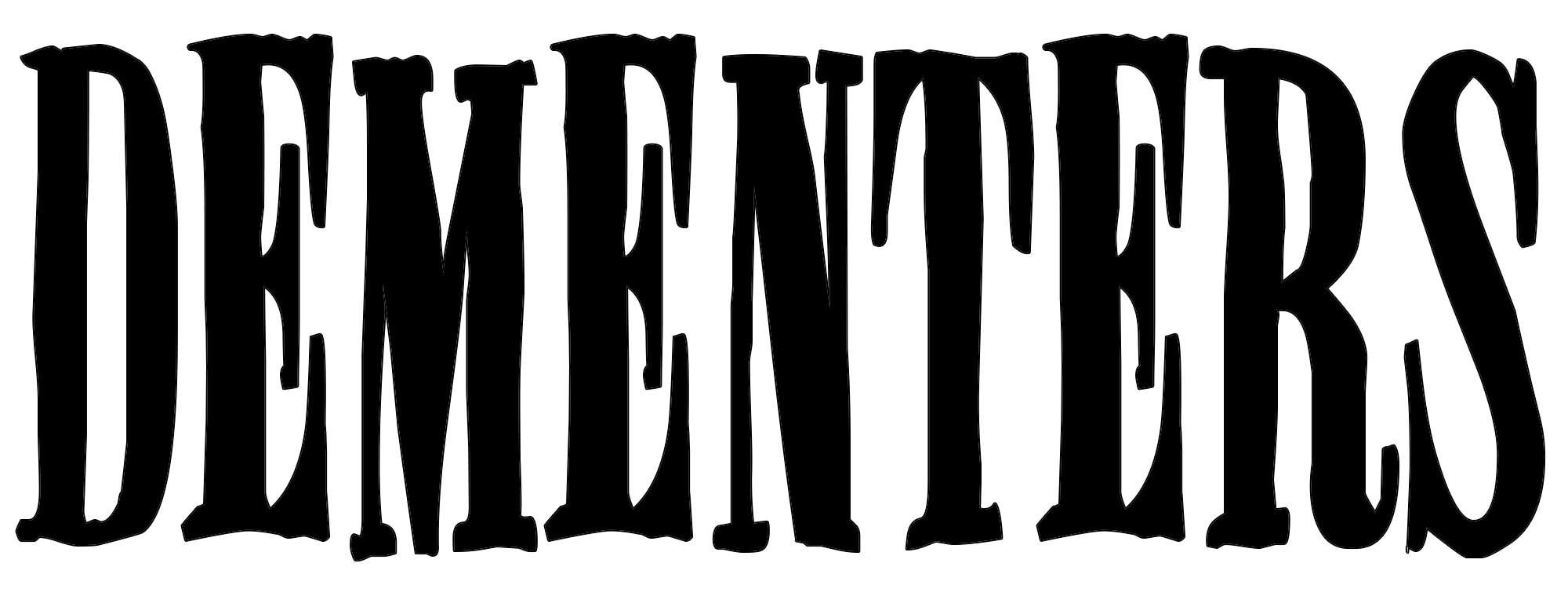 Dementers logo, black lettering